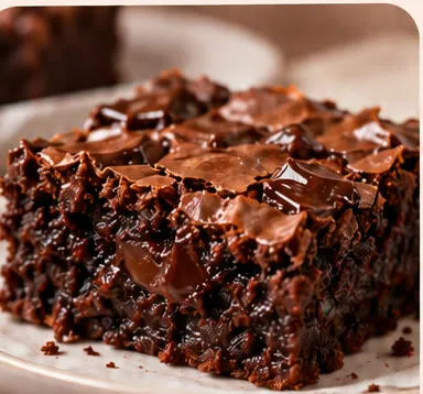 Brownie servido en plato