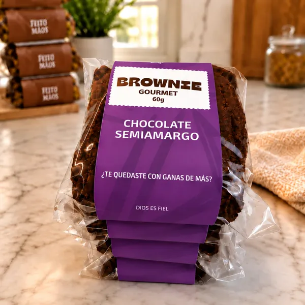 Brownie de chocolate semiamargo